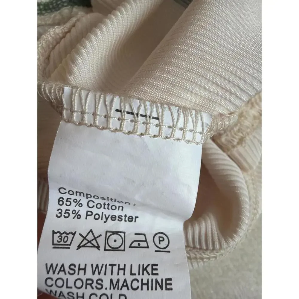 Romwe Good Times Skeleton Camper Van Graphic Ribbed Crop Tank Top Cream Size M - Picture 5 of 5